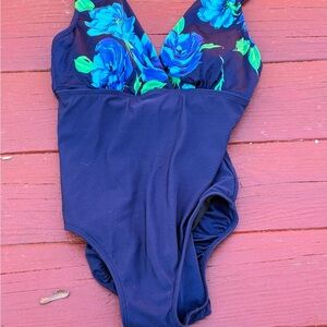Longitude Women’s Blue Size 10 One Piece Bathing Suit